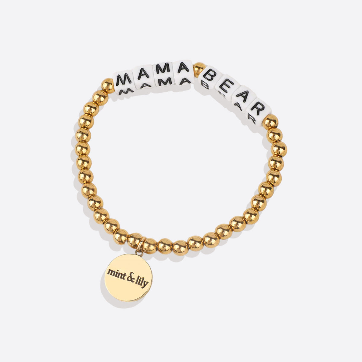 Bracelet d'amitié personnalisé en perles d'or imperméables