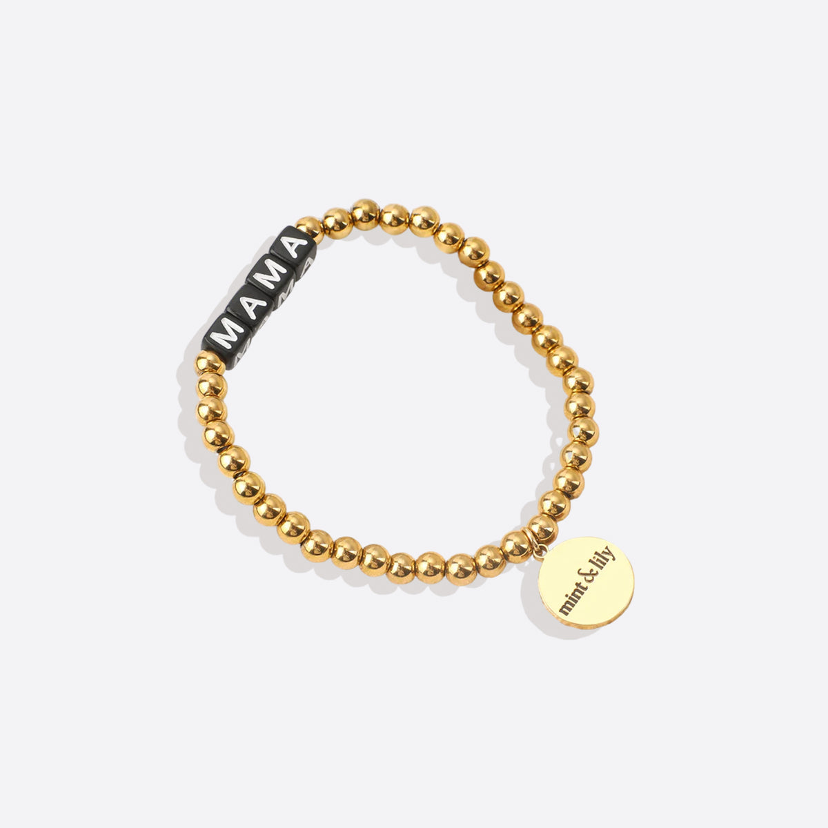 Bracelet d'amitié personnalisé en perles d'or imperméables