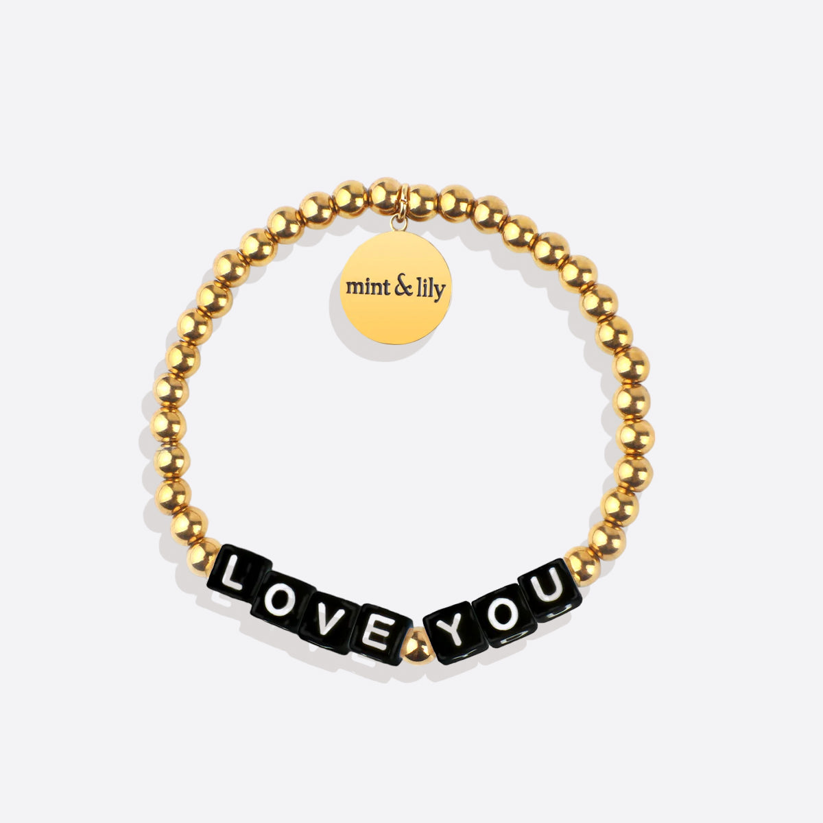 Bracelet d'amitié personnalisé en perles d'or imperméables