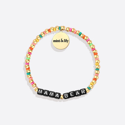 Bracelet d'amitié personnalisé en perles arc-en-ciel dorées et imperméables