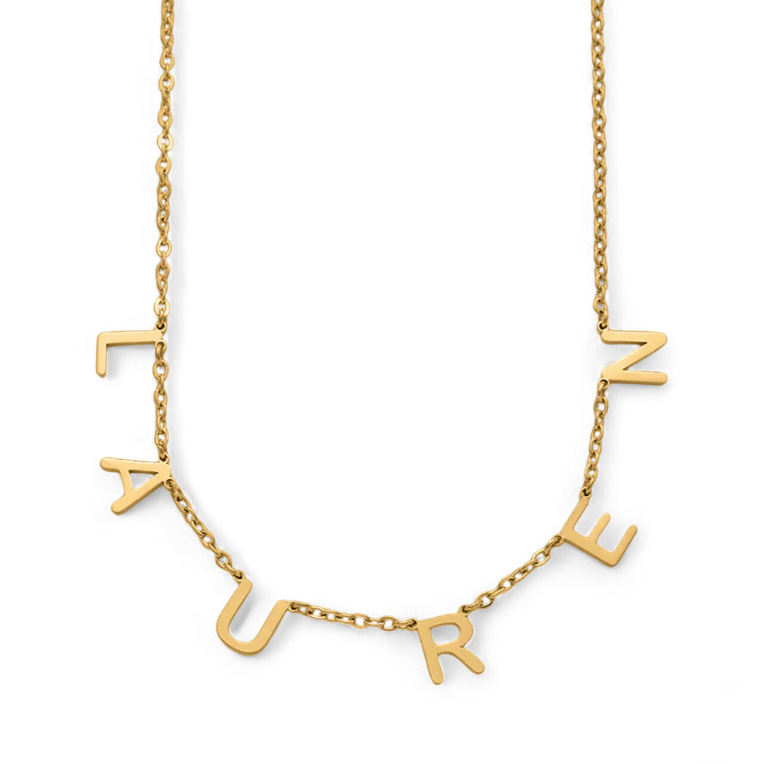 Collier avec nom et lettre personnalisés
