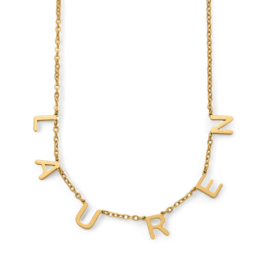 Collier avec nom et lettre personnalisés