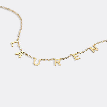 Collier avec nom et lettre personnalisés