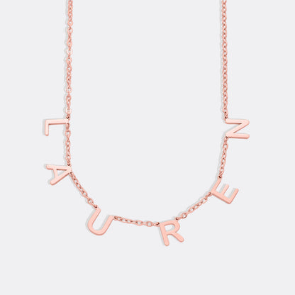 Collier avec nom et lettre personnalisés