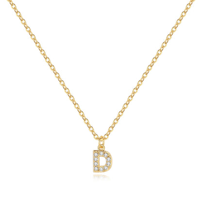 Pavé-Halskette mit Großbuchstaben