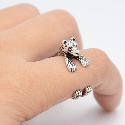 Bague enroulée ours polaire 