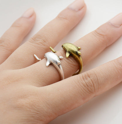 Bague enveloppante requin 