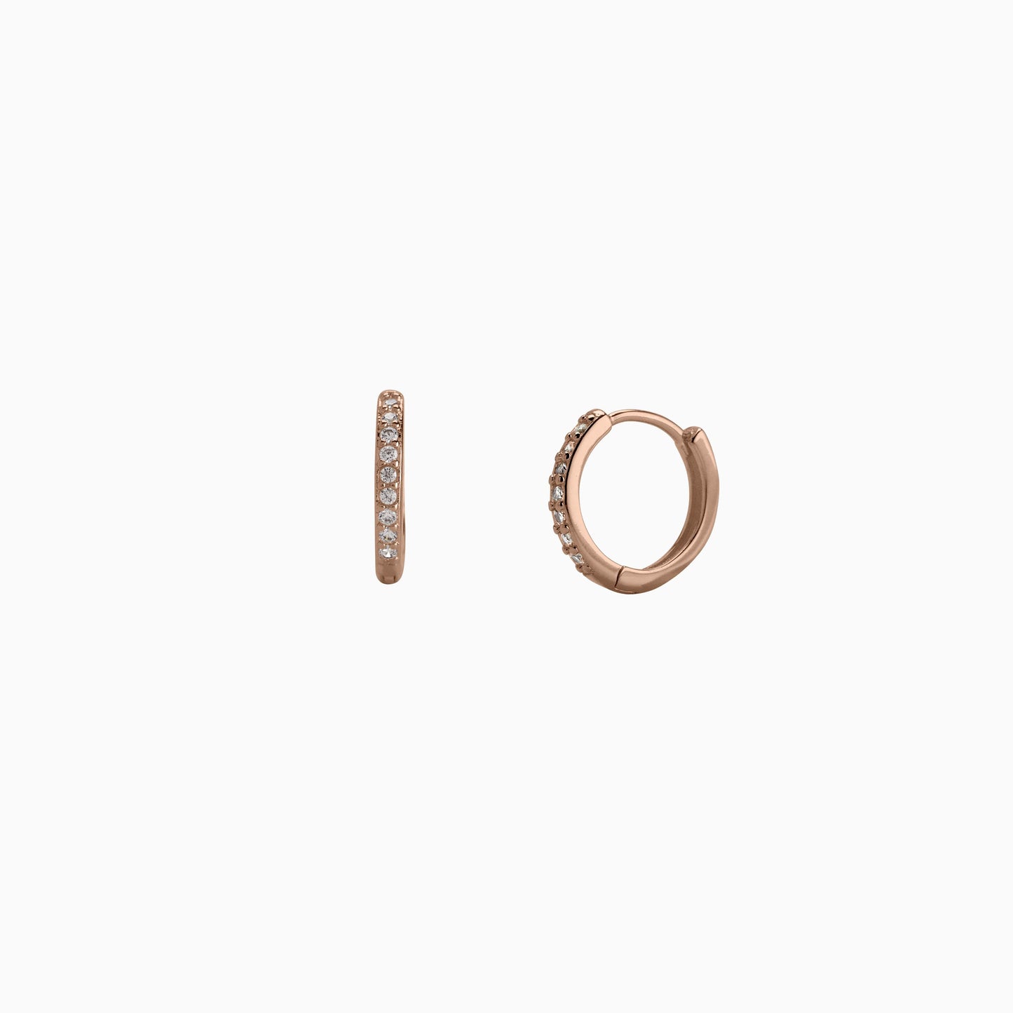 Pave Huggie Hoop Earrings