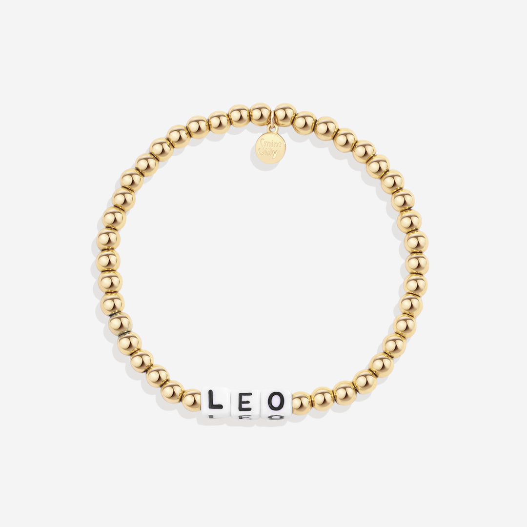 Bracelet d'amitié personnalisé en perles d'or imperméables
