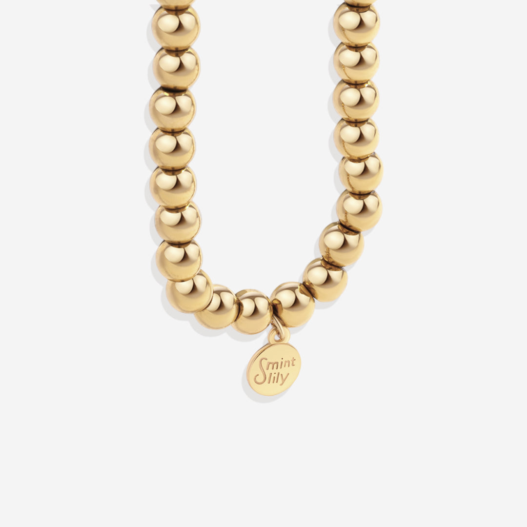 Bracelet d'amitié personnalisé en perles d'or imperméables