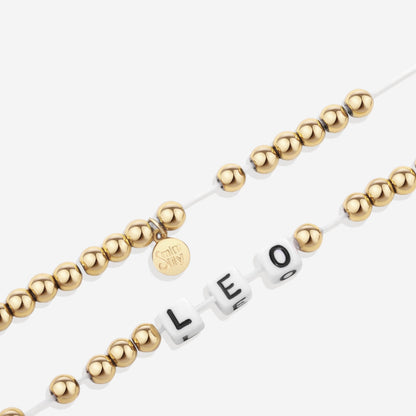 Bracelet d'amitié personnalisé en perles d'or imperméables