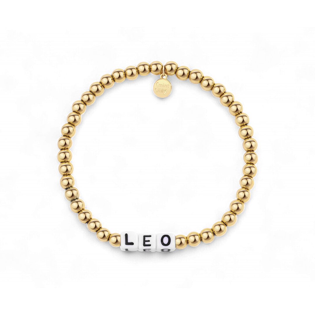 Bracelet d'amitié personnalisé en perles d'or imperméables