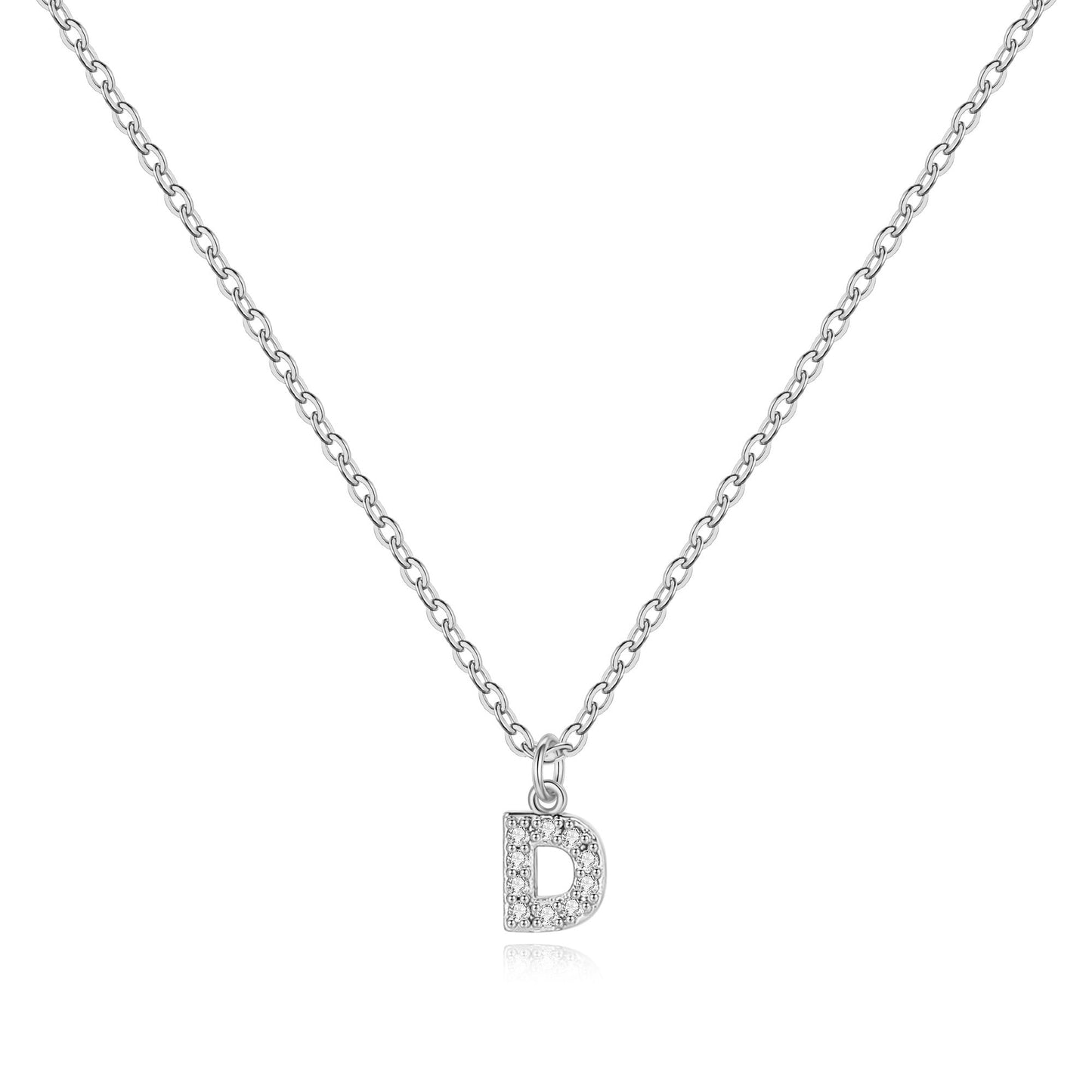 Pavé-Halskette mit Großbuchstaben