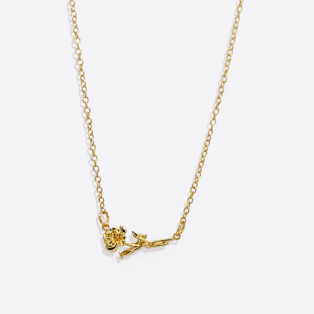 Collier délicat avec fleur de naissance