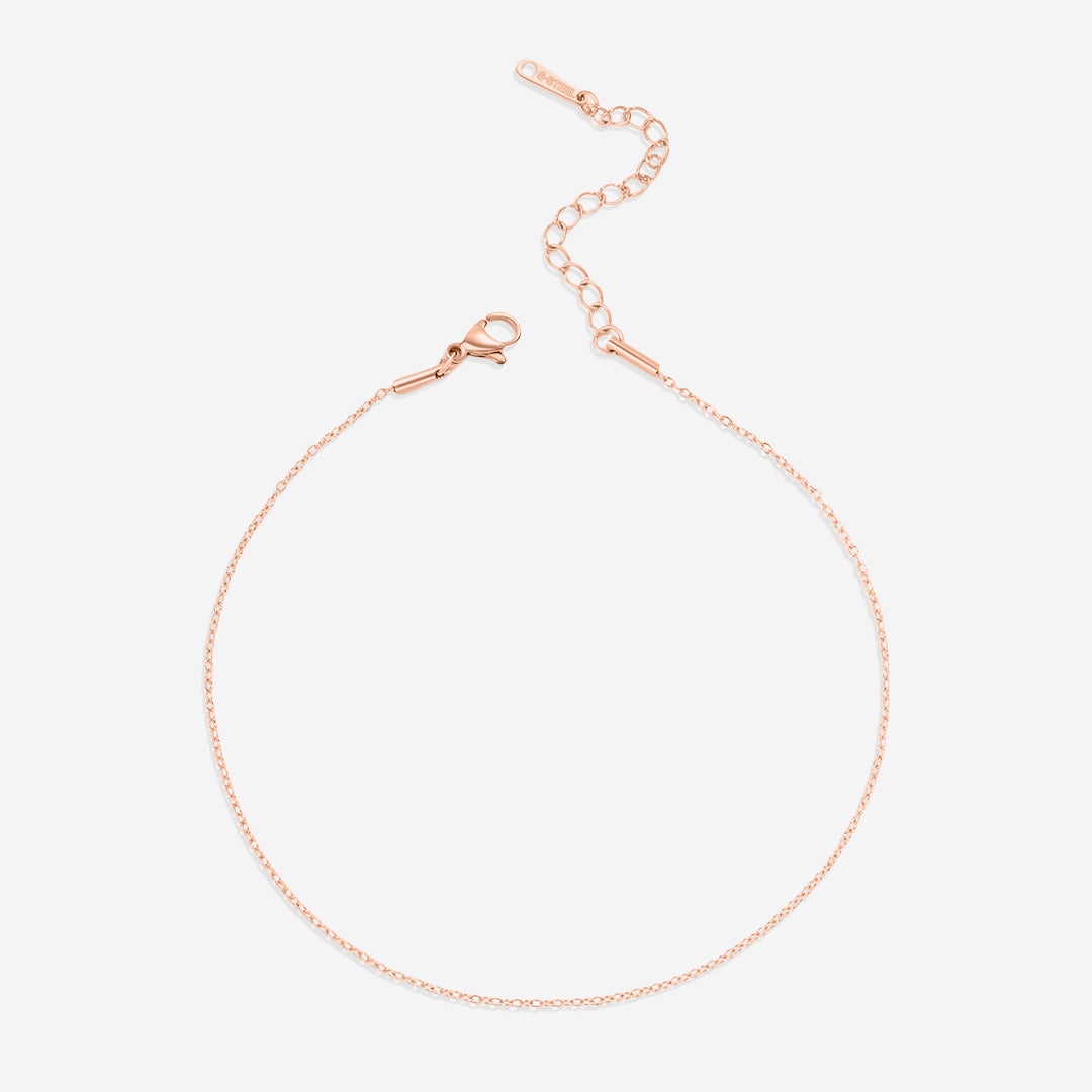 Bracelet de cheville délicat en chaîne torsadée