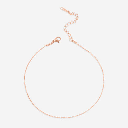 Bracelet de cheville délicat en chaîne torsadée