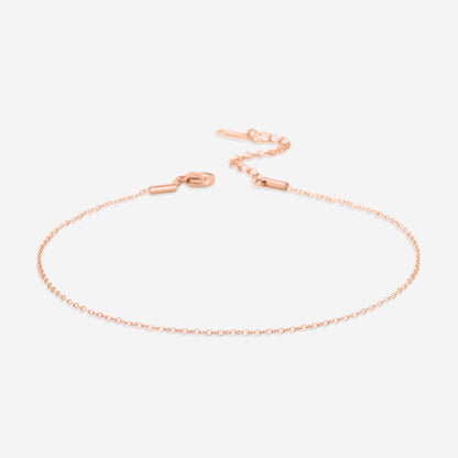 Bracelet de cheville délicat en chaîne torsadée