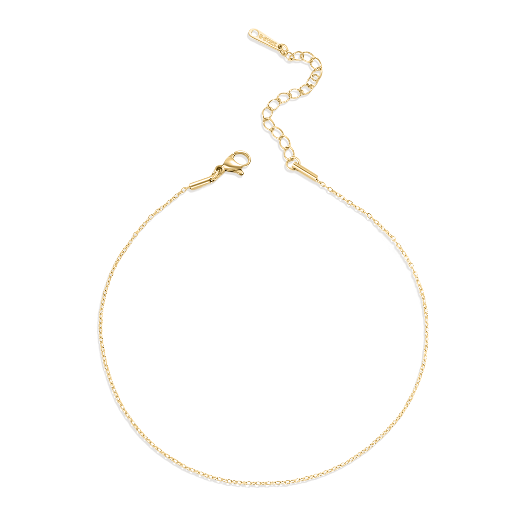 Bracelet de cheville délicat en chaîne torsadée