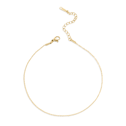 Bracelet de cheville délicat en chaîne torsadée