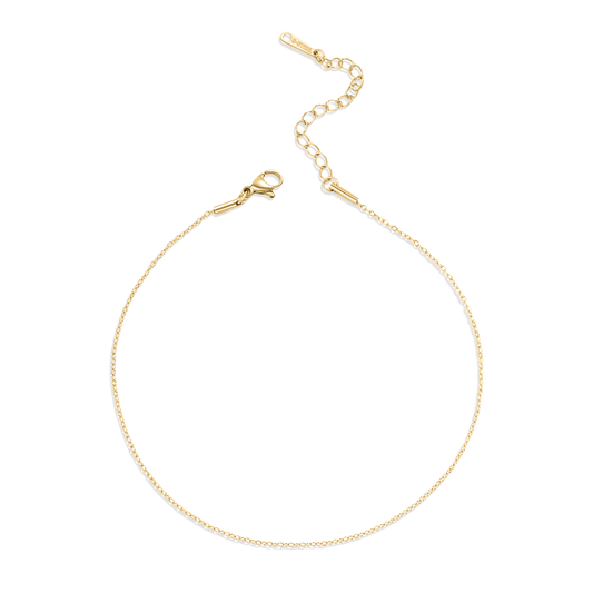 Bracelet de cheville délicat en chaîne torsadée