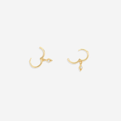 Dainty Diamond Charm Earrings