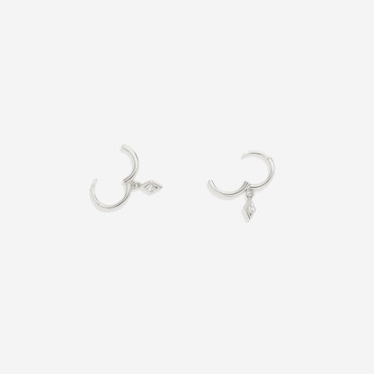 Dainty Diamond Charm Earrings