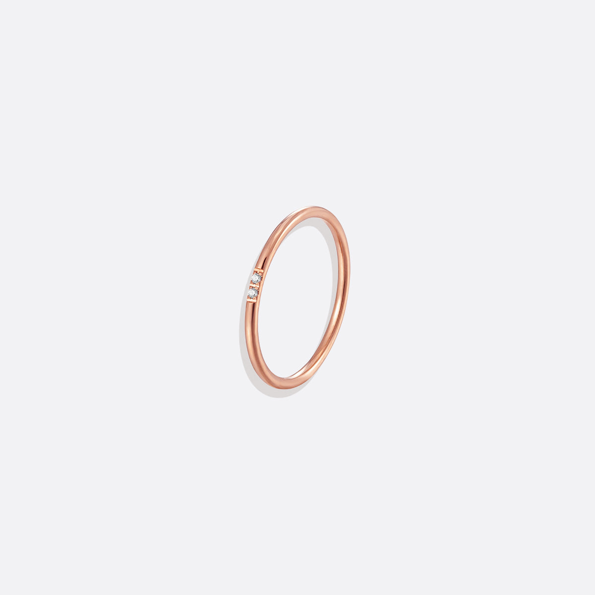 Bague empilable en diamants délicats