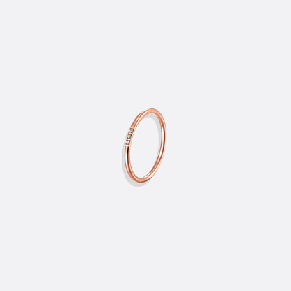 Bague empilable en diamants délicats