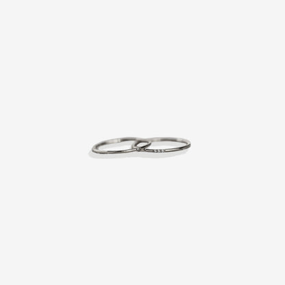 Bague empilable en diamants délicats