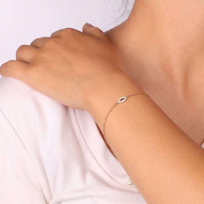 Zierliches Armband mit Bösem Blick-Anhänger