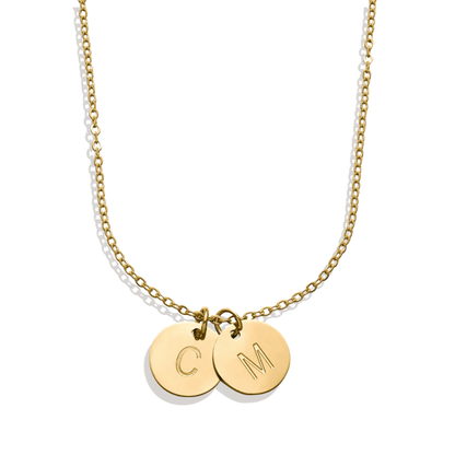 Collier délicat avec disque initial
