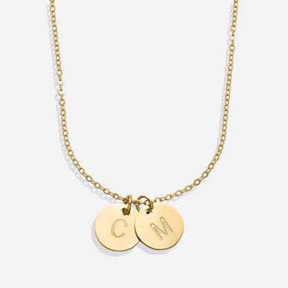Collier délicat avec disque initial