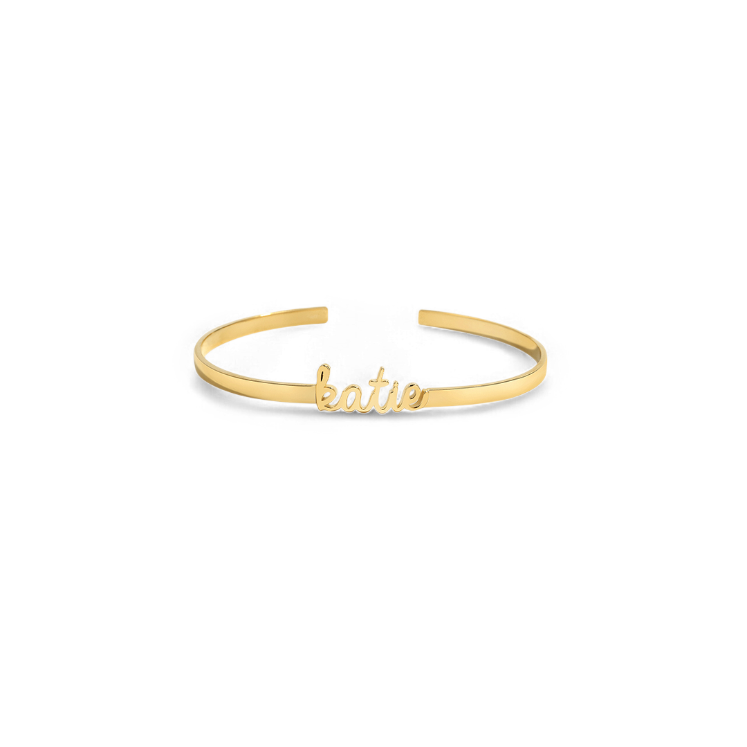 Dainty Name Cuff Bracelet