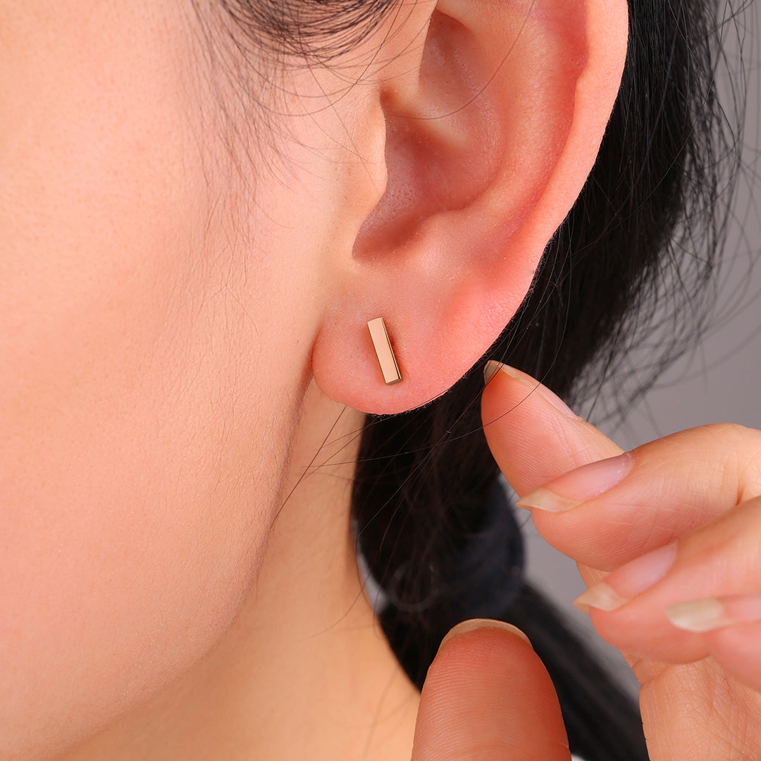 Boucles d'oreilles à barre délicate
