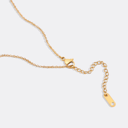 Collier délicat en forme de cœur avec pierre de naissance