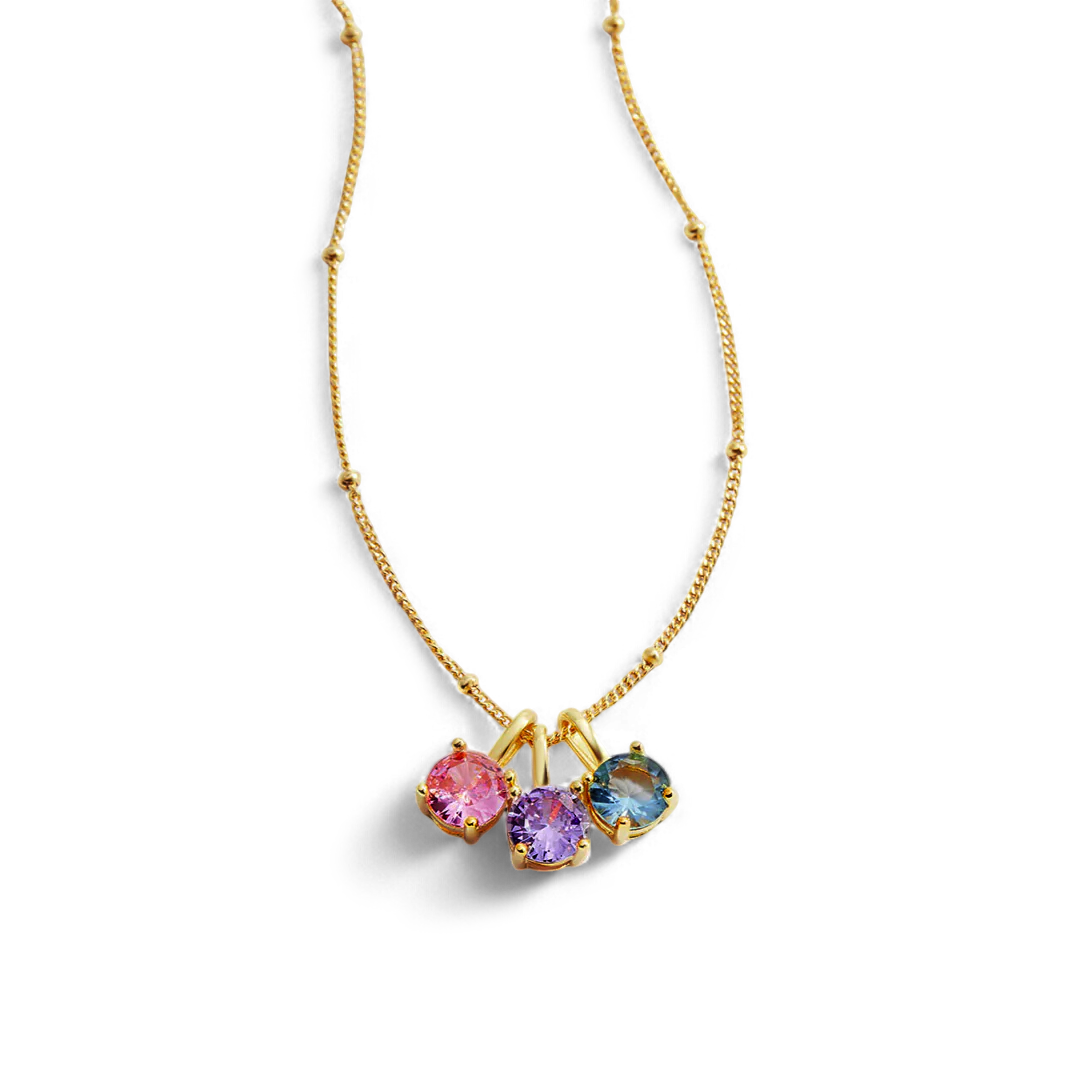 Collier délicat avec pendentif en pierre de naissance