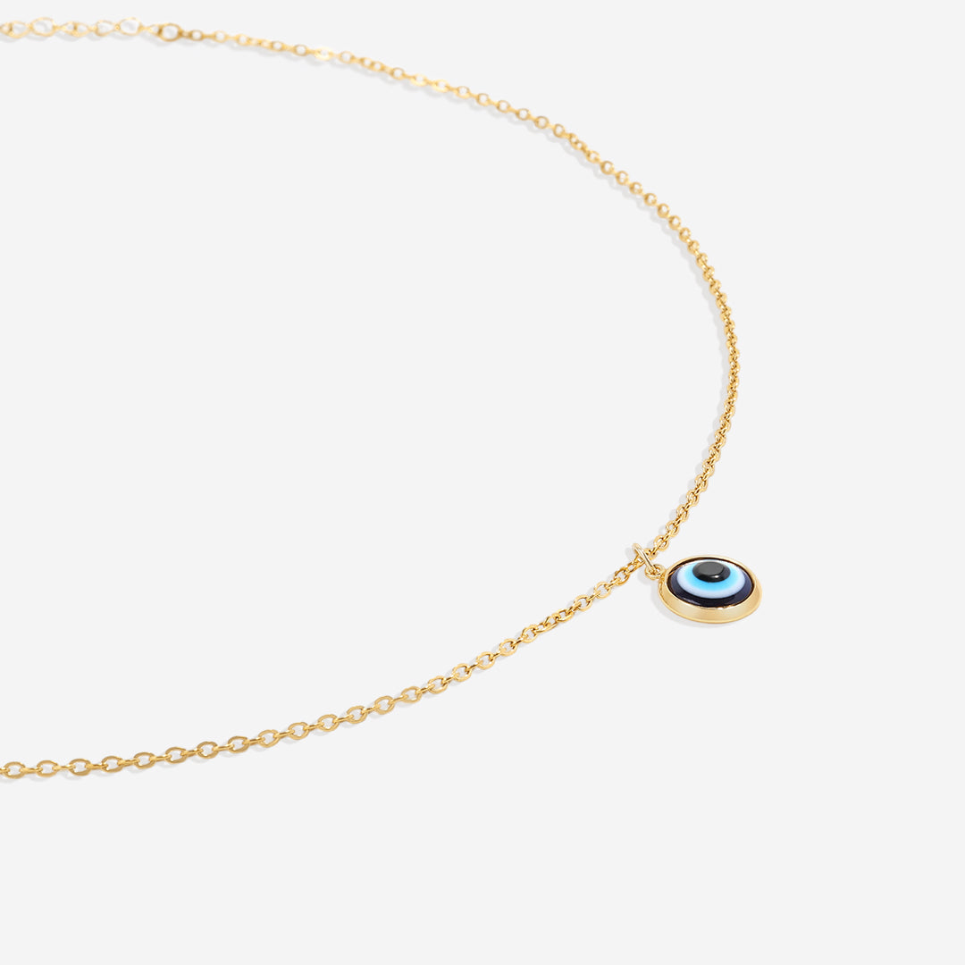 Dainty Boho Evil Eye Charm Necklace