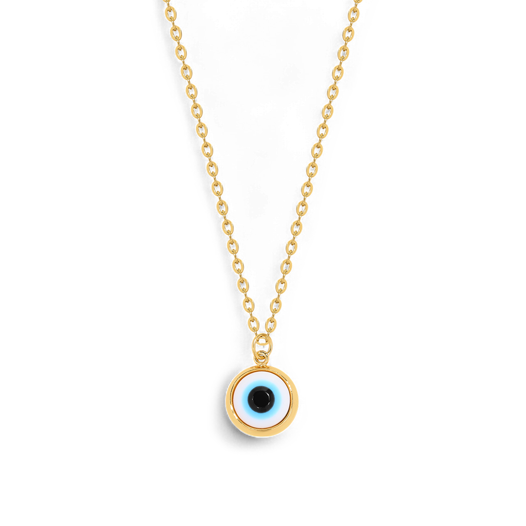 Dainty Boho Evil Eye Charm Necklace