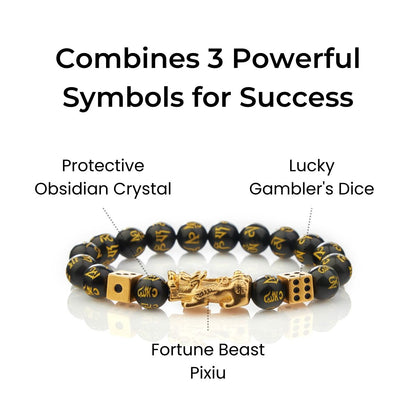 Debt Relief & Gambling Feng Shui Pixiu Bracelet - Maximum Success