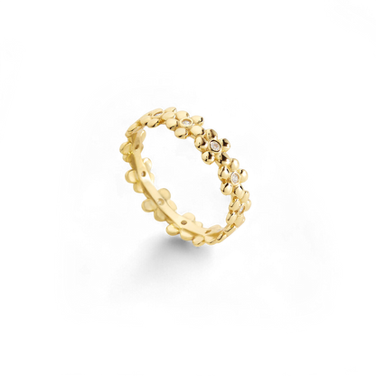 Bague d'éternité diamants et marguerites