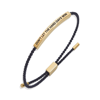 Bracelet d'inspiration « Ne laissez pas les jours difficiles gagner »