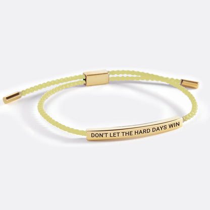 Bracelet d'inspiration « Ne laissez pas les jours difficiles gagner »