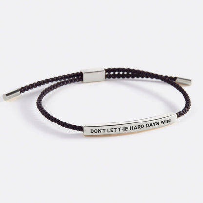 Bracelet d'inspiration « Ne laissez pas les jours difficiles gagner »