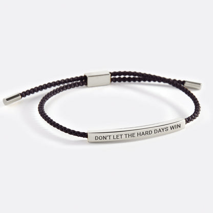 Bracelet d'inspiration « Ne laissez pas les jours difficiles gagner »