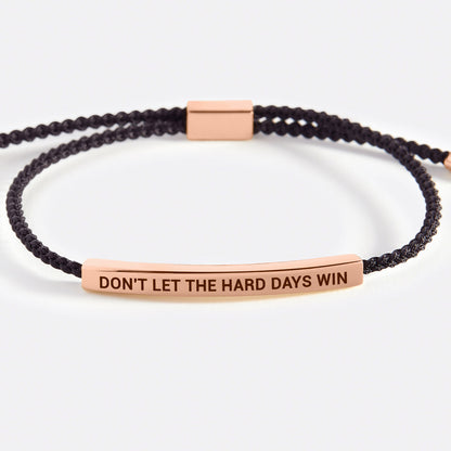 Bracelet d'inspiration « Ne laissez pas les jours difficiles gagner »