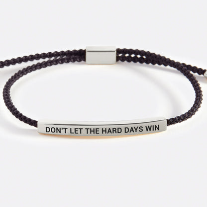 Bracelet d'inspiration « Ne laissez pas les jours difficiles gagner »