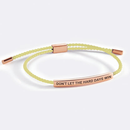 Bracelet d'inspiration « Ne laissez pas les jours difficiles gagner »