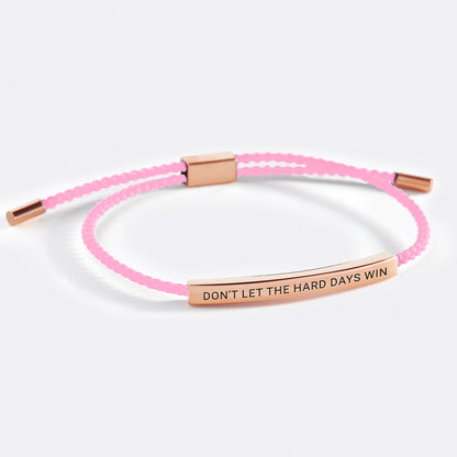 Bracelet d'inspiration « Ne laissez pas les jours difficiles gagner »