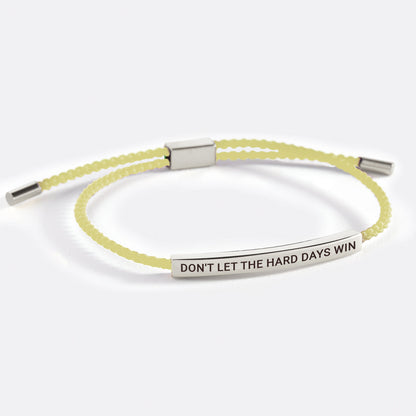 Bracelet d'inspiration « Ne laissez pas les jours difficiles gagner »