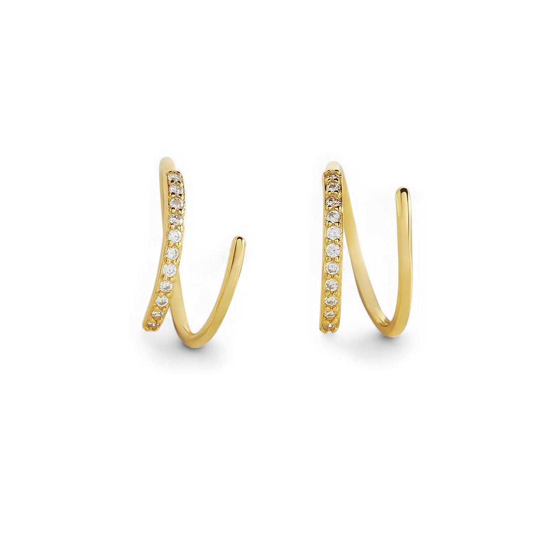 Boucles d'oreilles créoles à double boucle